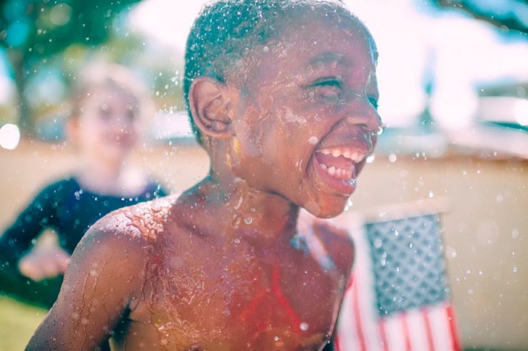 Young Child ready to swim.