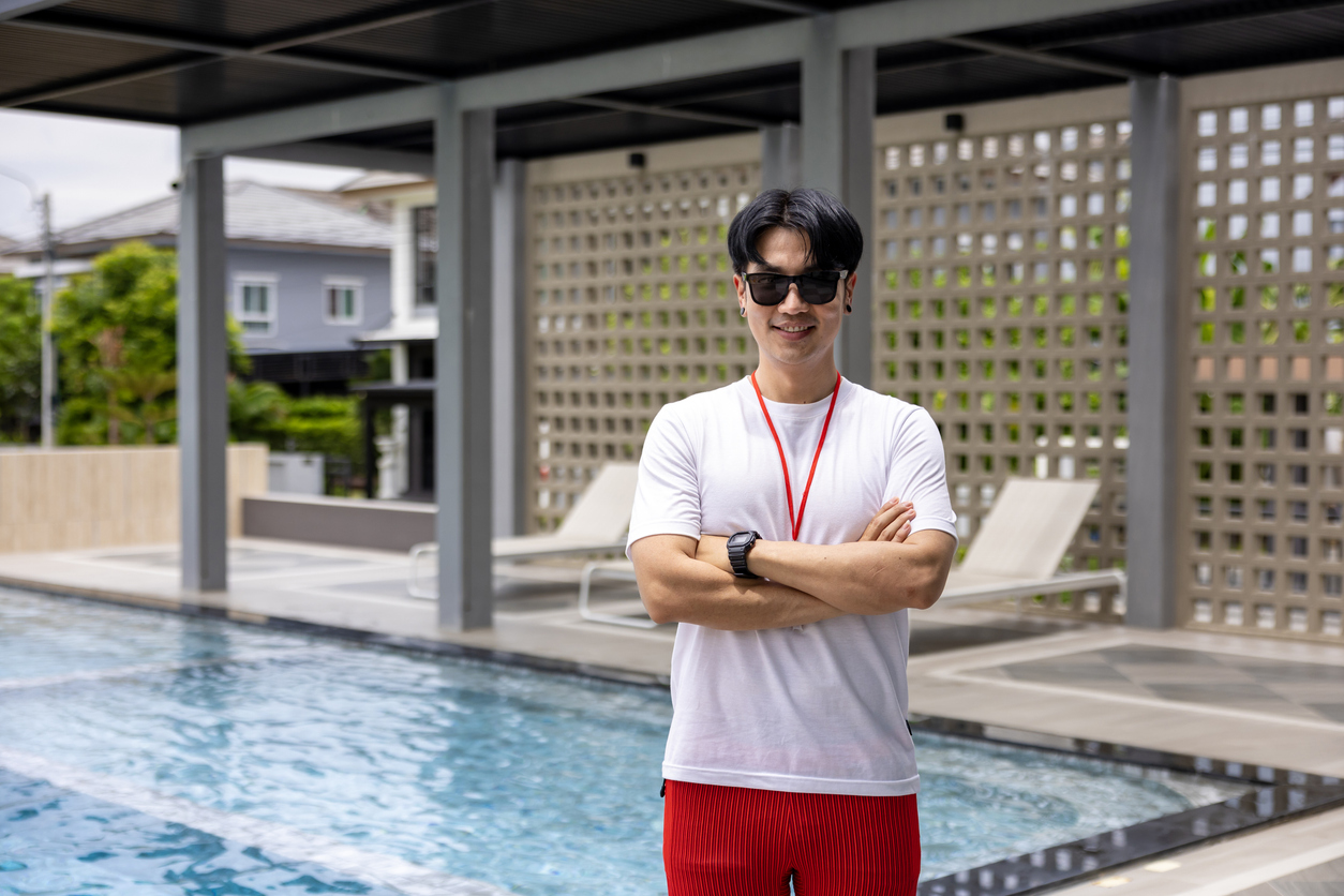Pool Party Lifeguard ready for duty