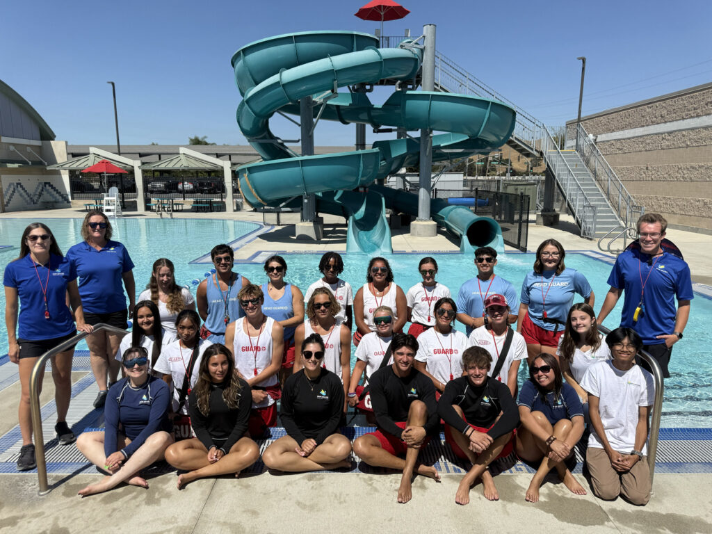 The Swan Aquatics 2025 team at Christopher High School Aquatic Center in Gilroy, CA